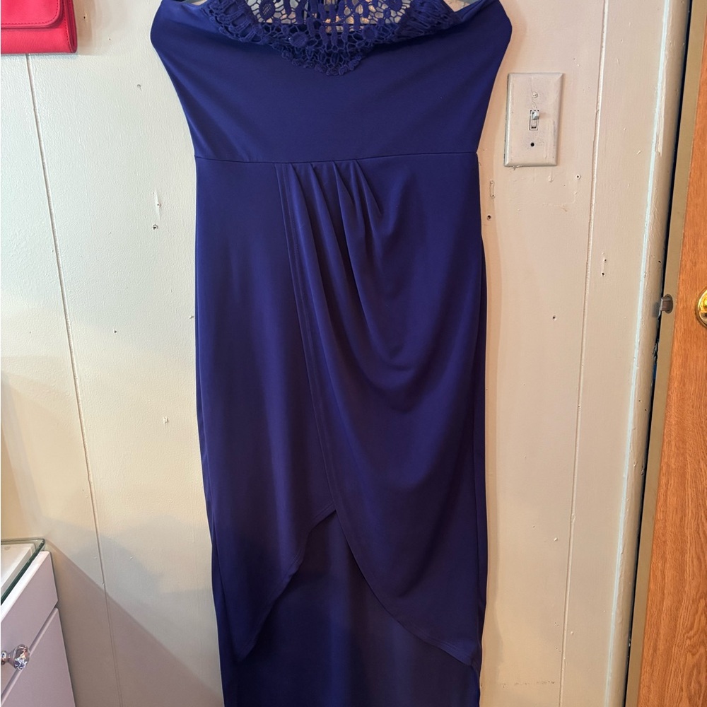 Charlotte Russe Navy High Low Dress